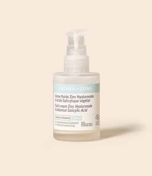 Crème fluide Zinc hyaluronate & Acide salicylique végétal