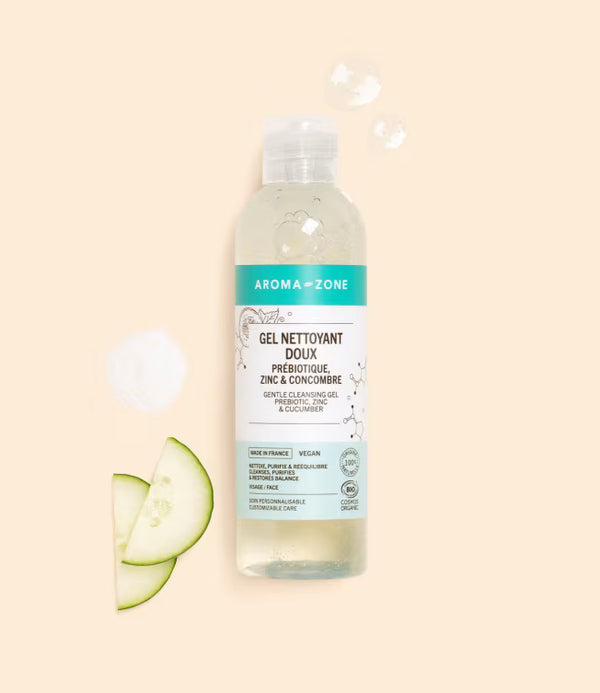 Gel nettoyant doux Prébiotique, Zinc & Concombre